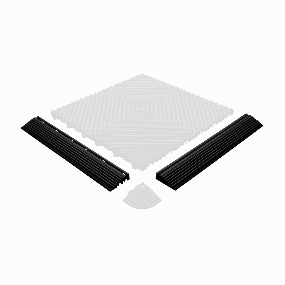 FKS Klick-Fliese Seitenteile 40 × 6,2 × 1,8 cm